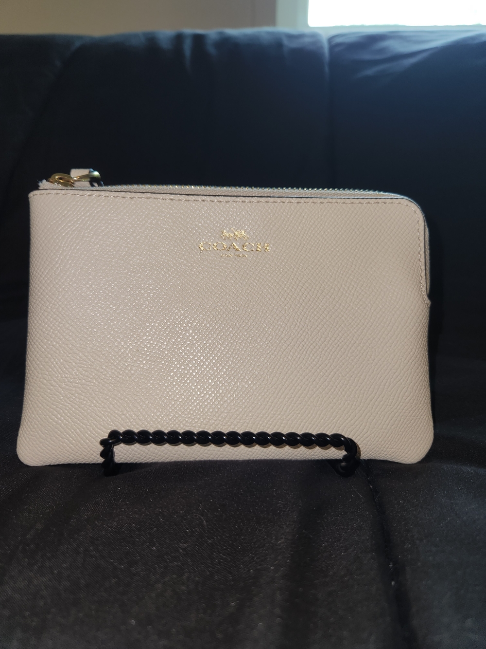 Coach Pebbled Leather Wristlet